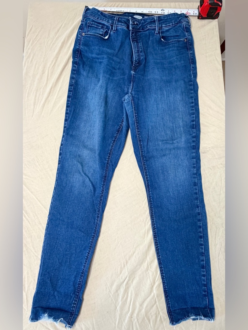 Old Navy Women's Super Skinny Jeans Blue Denim Medium Wash Stretch 5-Pocket